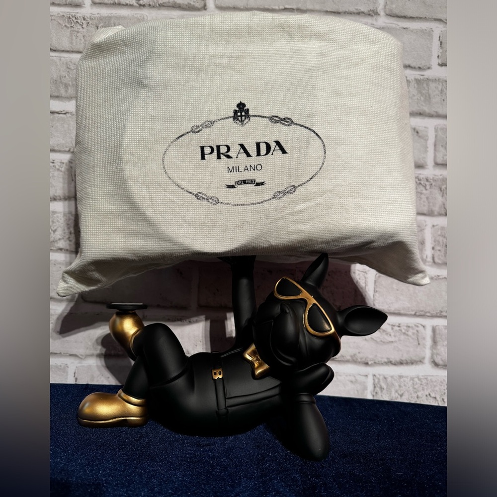 Prada Saffiano Leather Bauletto Shoulder Bag with lock 2 keys and dust bag - Picture 3 of 17